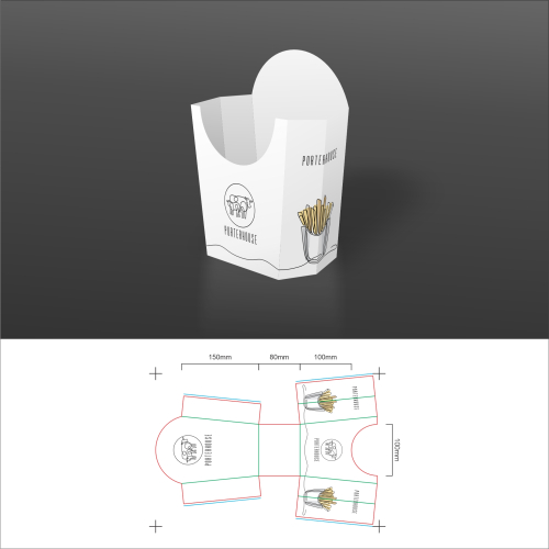 fries container dieline