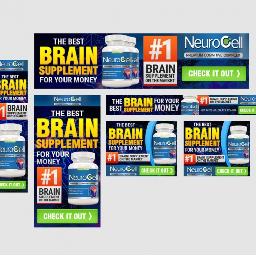 Brain Supplement Banner Ad Design thumb
