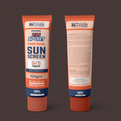 Sun screen Cosmetics Product Tube Label design