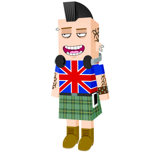 VivaCartoons. Punk in the UK thumb