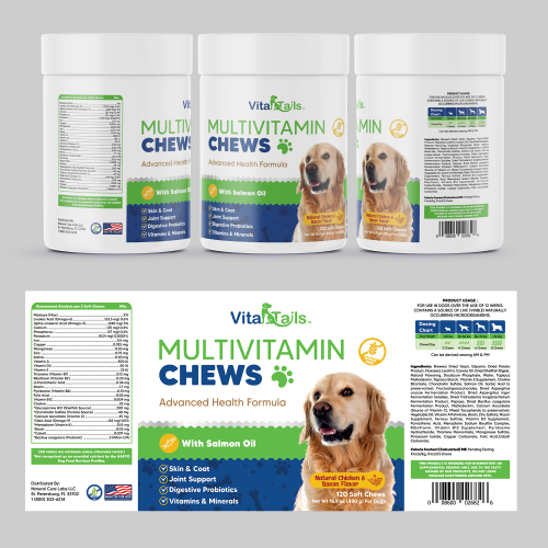 PET MULTIVITAMIN LABEL DESIGN