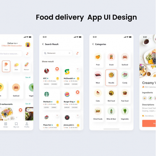 Food delivery App UI Design