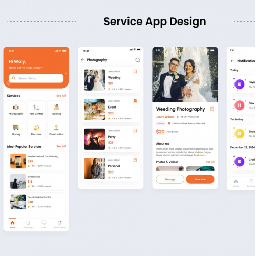 Service App UI design