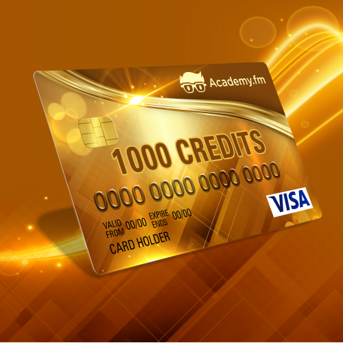 Gold Flashy Credit Card for Academy.fm
