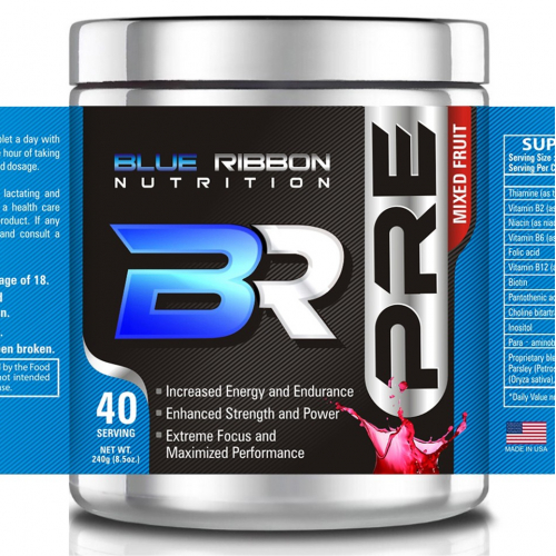 Vivid, sleek, bold, label design for BR Nutrition