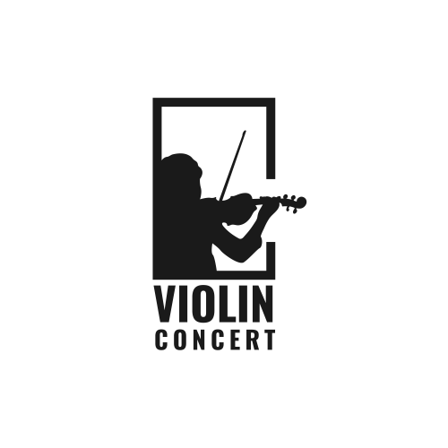 Silhouette Violin Player Logo design inspiration