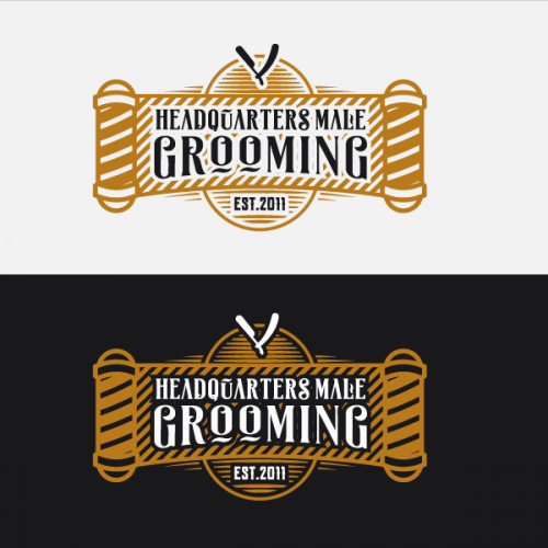 Barbershop salon logo design vintage thumb