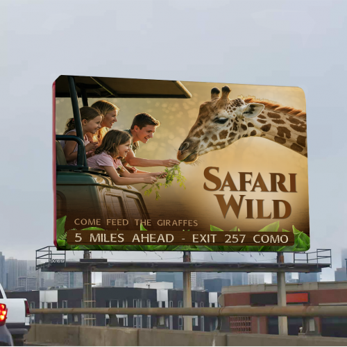 HUGE WOW FACTOR SAFARI PARK BILLBOARD DESIGN