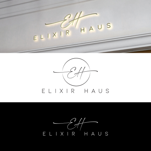 Elixir Haus Aesthetics new logo, elegant and luxurious, high end look and feeling