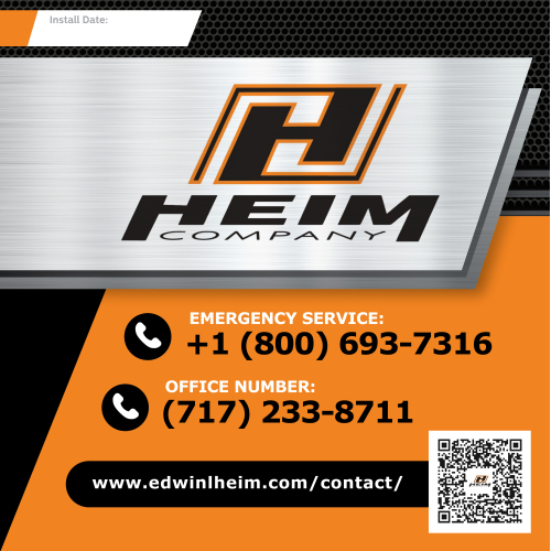 Machinery Labels for Mechanical Service Jobs/Others | Edwin L. Heim Company