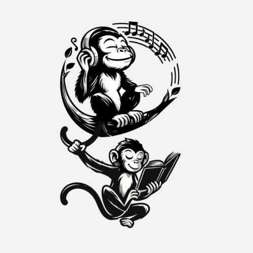 (2) Cartoon Monkey Tatoo