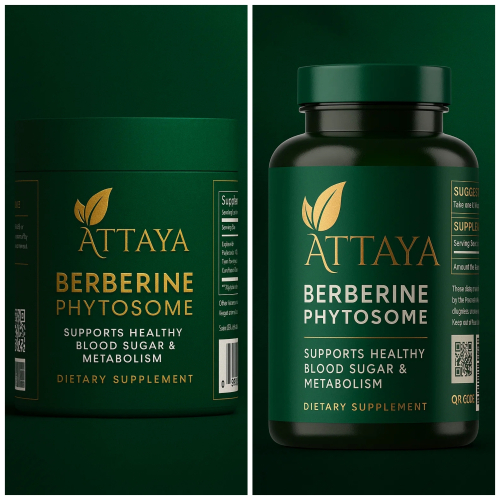 Label Design for Attaya Supplements – Premium Wellness Product Line