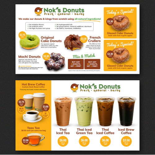 Digital Menu Board Design for an All-Natural Donut Shop