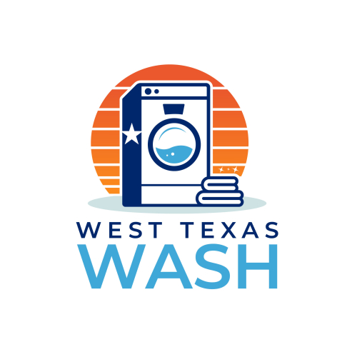 Modern logo for a laundromat (washing clothes) in West Texas