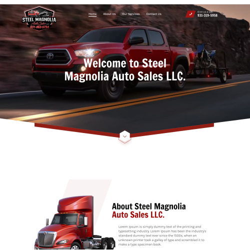 I want a bold eye catching design auto trailer dealer