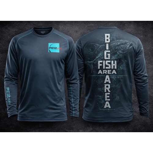 PE12.com BIG FISH AREA T-shirt design for tropical sport fishing