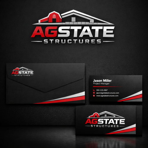  A new logo for a construction company focused ag buildings and concrete foundations,,,, 