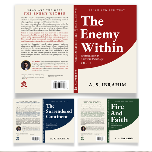 Book cover design &mdash; three volume nonfiction series (matching set)