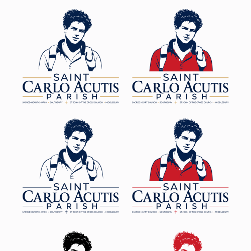 Logo for the 1st Catholic Parish in Connecticut named after a millennial saint: Carlo Acutis