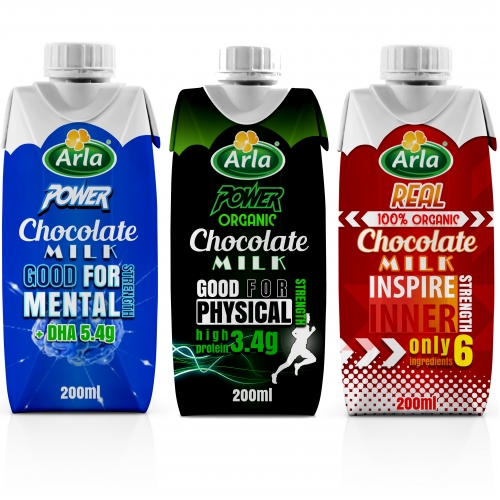 Milk packaging design for international company