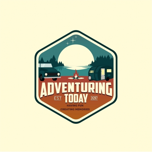 create a logo design for “Adventuring Today”